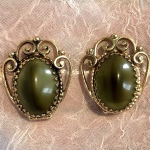 Whiting and Davis clip on earrings.